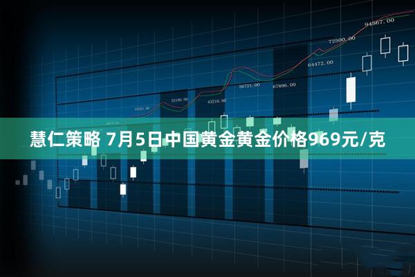 慧仁策略 7月5日中国黄金黄金价格969元/克