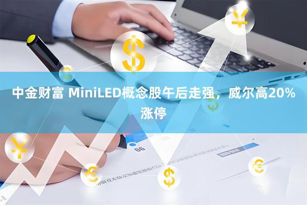 中金财富 MiniLED概念股午后走强，威尔高20%涨停